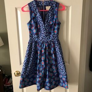 Kate Spade Blue and Red Floral Dress
